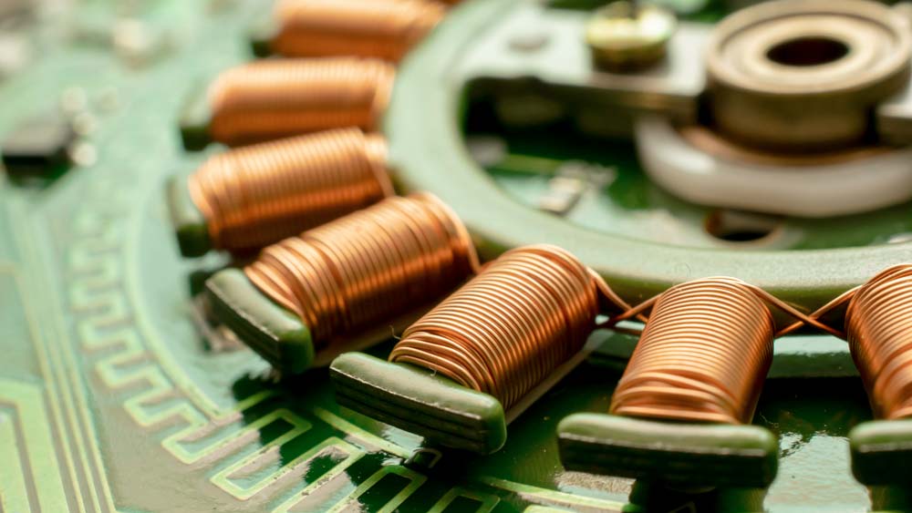 Elektromotor, Magnetantrieb, Motorspulen aus Kupfer